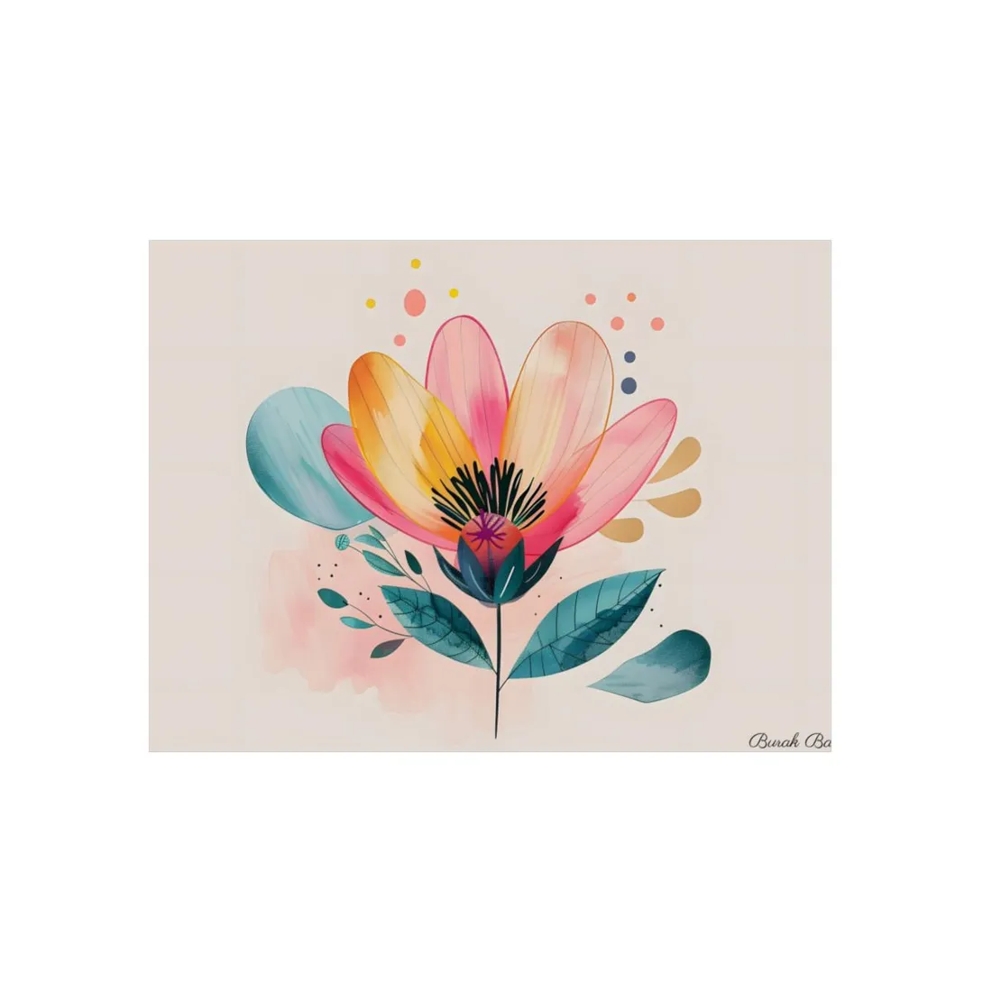 Blooming Whimsy: Growth in Full Bloom - Metal Poster
