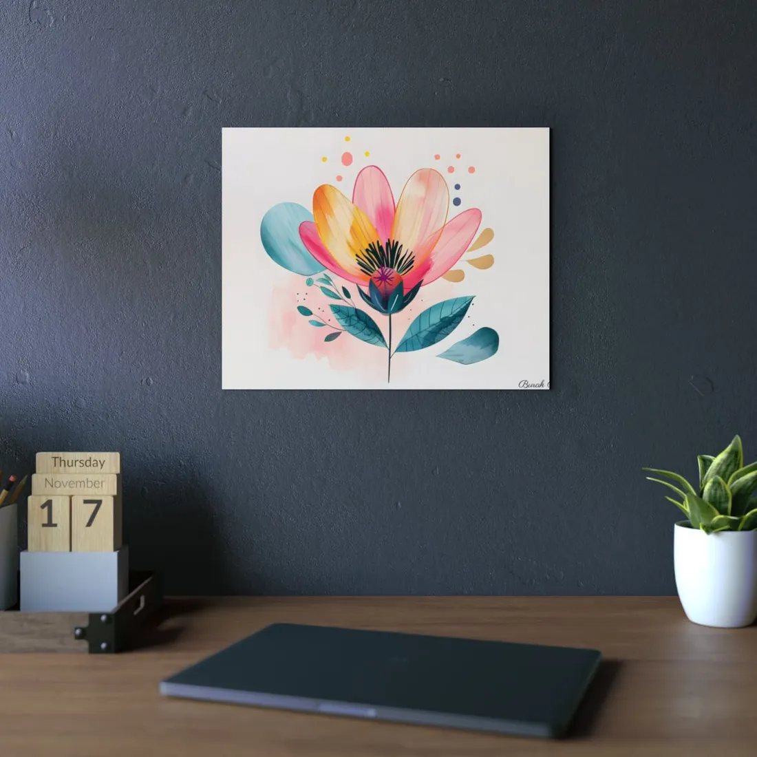 Blooming Whimsy: Growth in Full Bloom - Metal Poster
