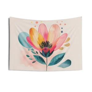 Whimsical Pastel Blossom Wall Tapestry