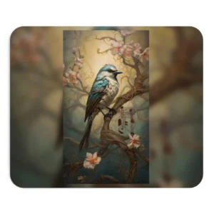 Songbird on a Blossom Branch Mouse Pad