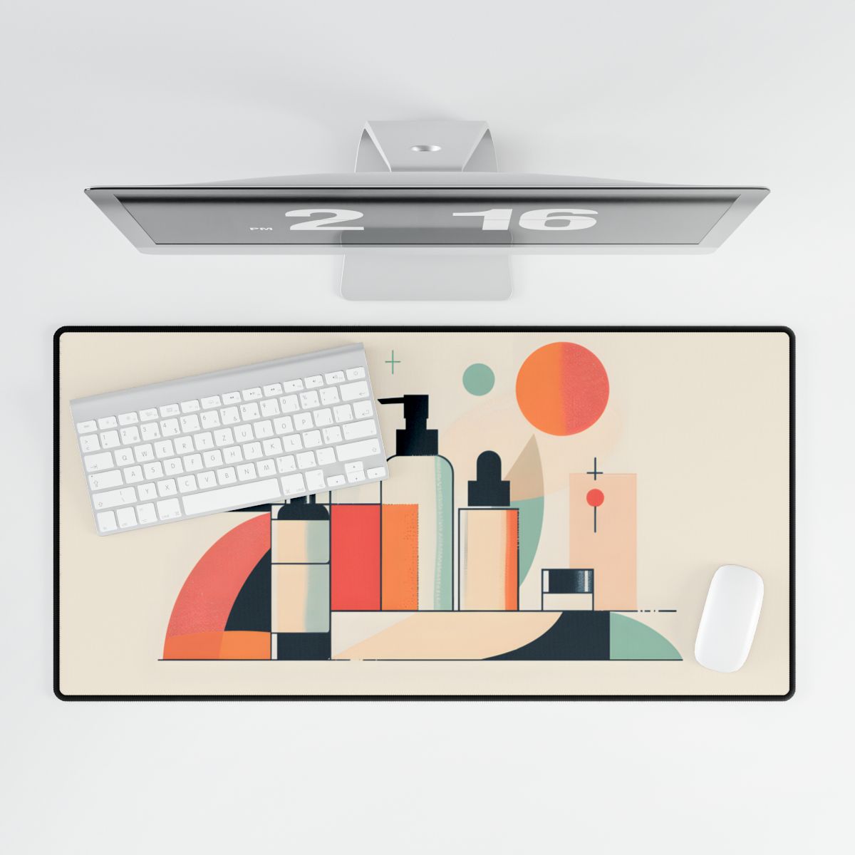 Bold Product Minimalist Illustration: Digital Art - Desk Mat