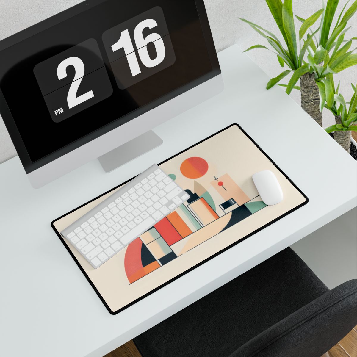 Bold Product Minimalist Illustration: Digital Art - Desk Mat