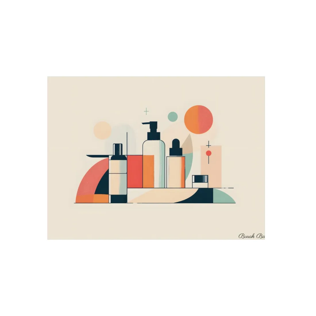 Bold Product Minimalist Illustration: Digital Art - Metal Poster