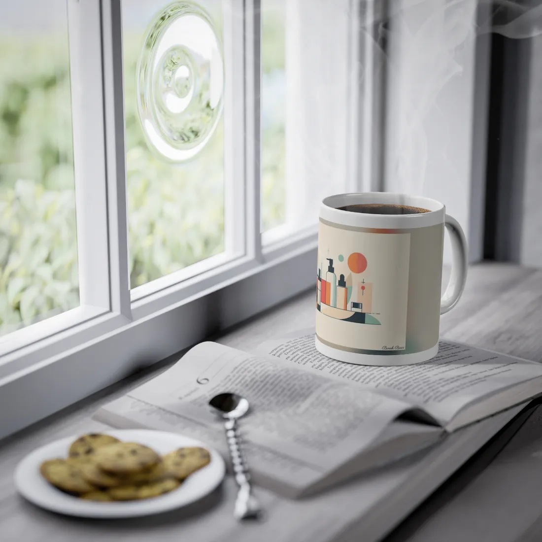 Bold Product Minimalist Illustration: Digital Art - Mug