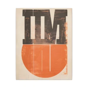 Retro Block Letterforms Canvas Print