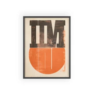 Retro Block Letterforms Framed Poster