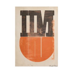 Retro Block Letterforms Poster