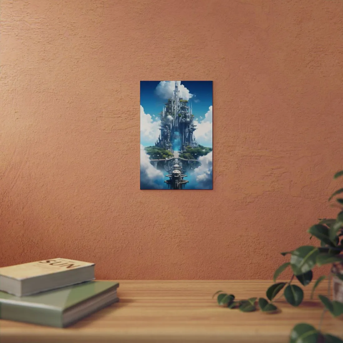 Breathtaking Floating City: Columbia's Skybound Metropolis - Metal Poster