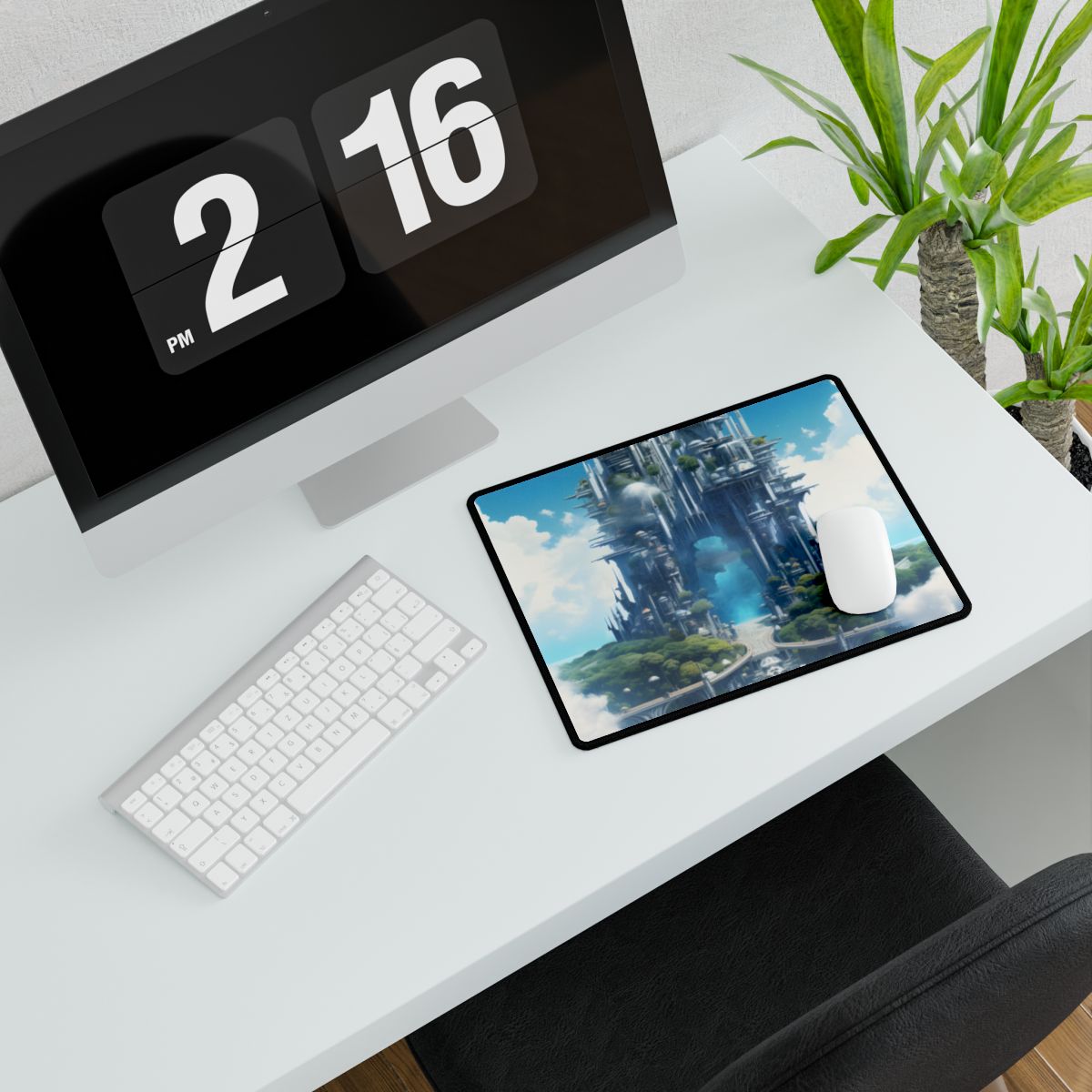 Breathtaking Floating City: Columbia's Skybound Metropolis - Desk Mat