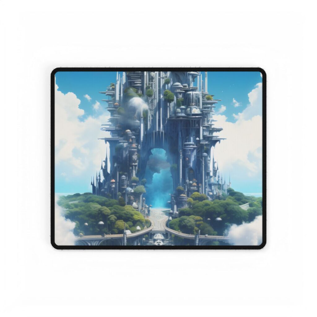 Breathtaking Floating City: Columbia's Skybound Metropolis - Desk Mat