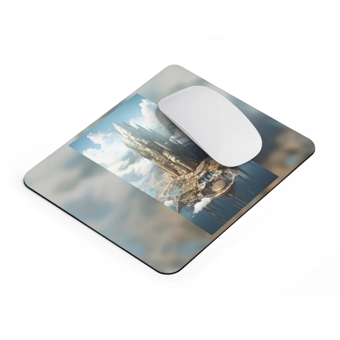 Breathtaking Floating City: Elevated Architecture - Mouse Pad