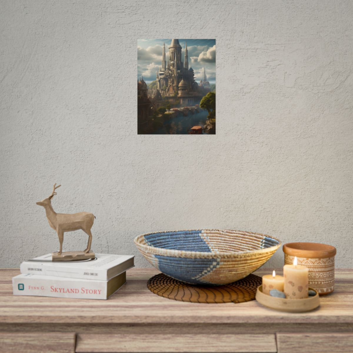 Breathtaking Floating City of Columbia: Aerial Artwork - Poster