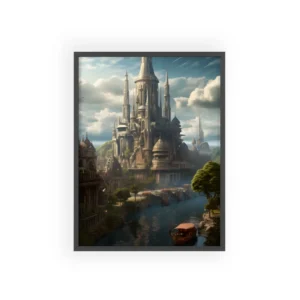 Spired River City Framed Poster
