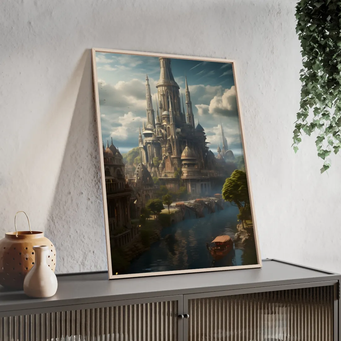 Breathtaking Floating City of Columbia: Aerial - Framed Poster