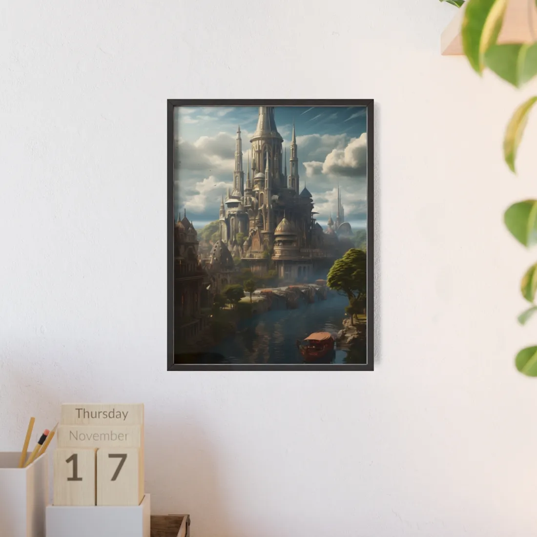 Breathtaking Floating City of Columbia: Aerial - Framed Poster