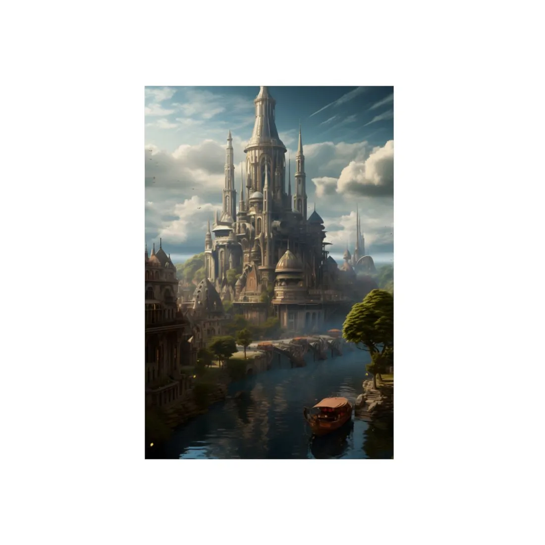 Breathtaking Floating City of Columbia: Aerial - Metal Poster