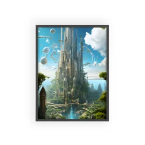 White Spire City Framed Poster