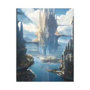 Floating Spire City Canvas Print