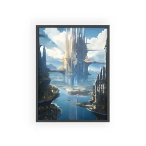 Floating Spire City Framed Poster