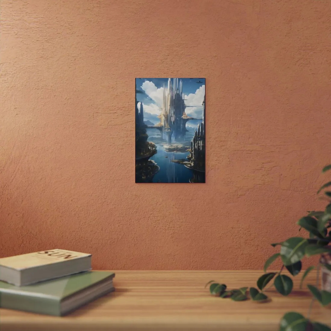 Breathtaking Floating City: Waterfront Wonders at Columbia - Metal Poster