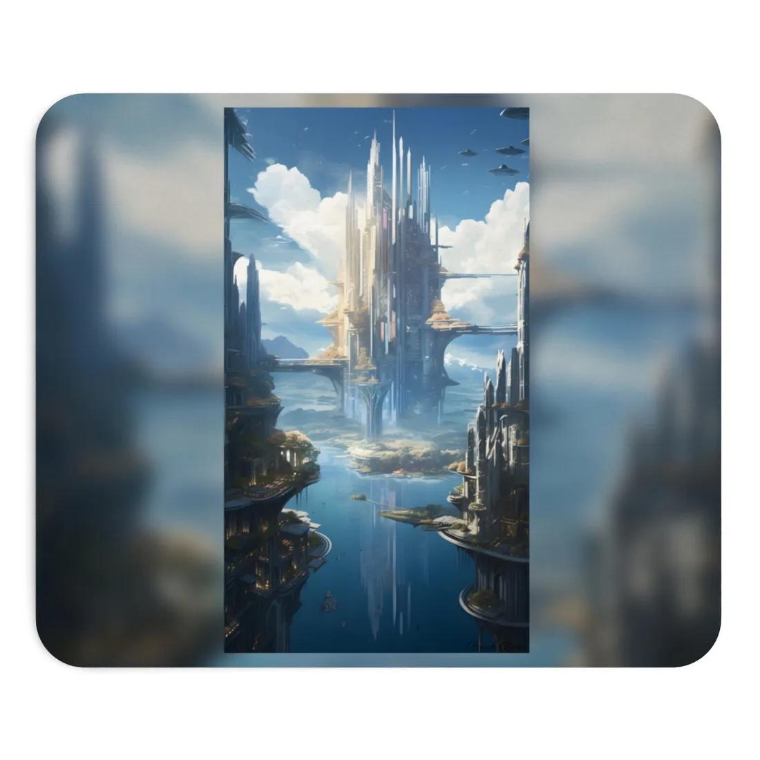 Breathtaking Floating City: Waterfront Wonders at Columbia - Mouse Pad