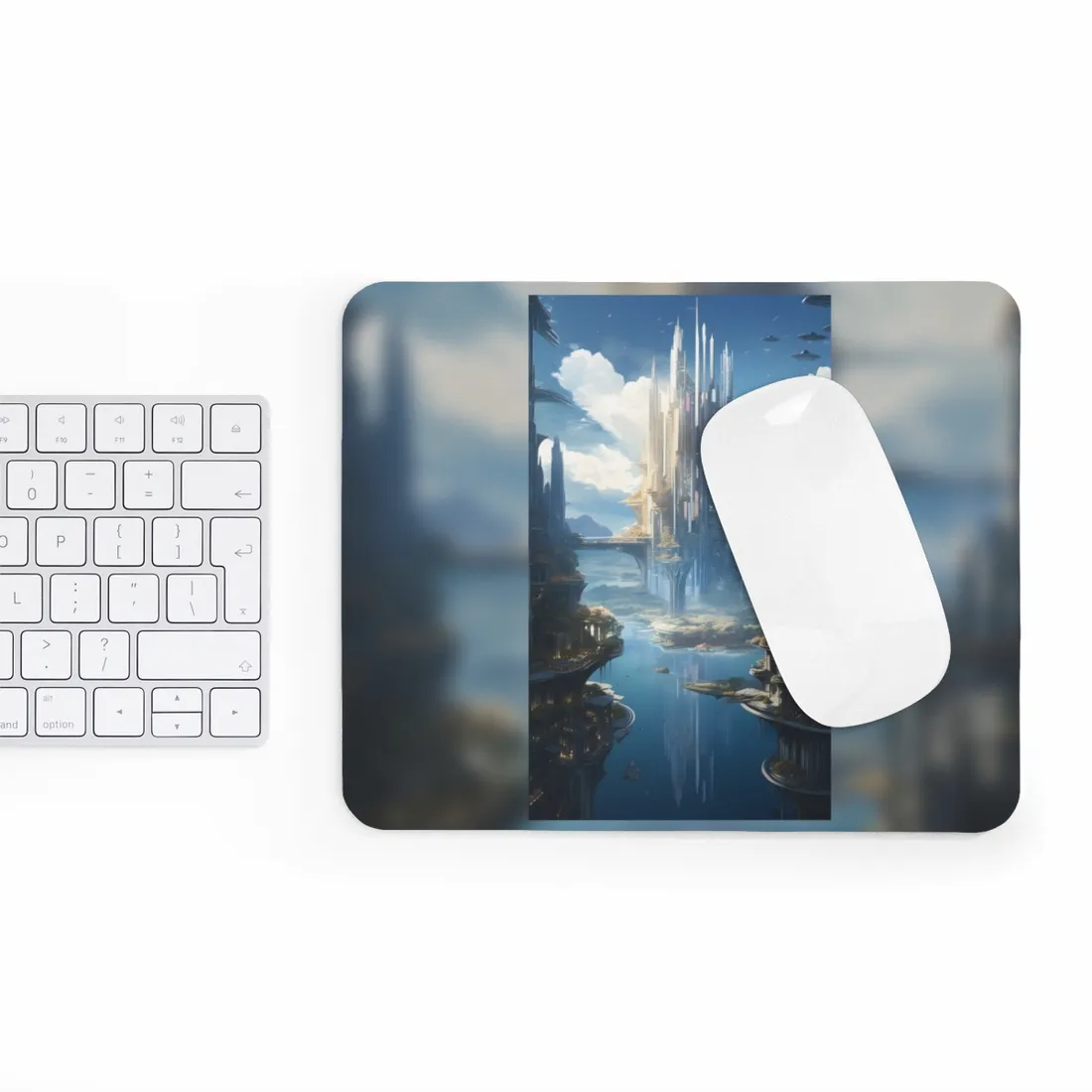 Breathtaking Floating City: Waterfront Wonders at Columbia - Mouse Pad