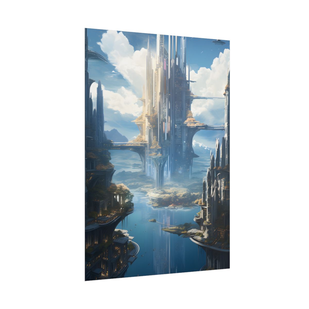 Breathtaking Floating City: Waterfront Wonders at Columbia - Poster