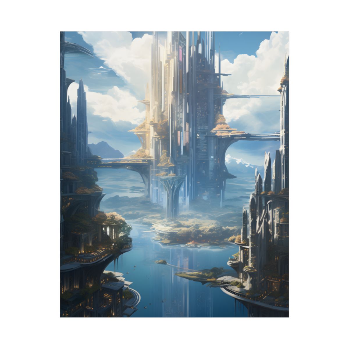 Breathtaking Floating City: Waterfront Wonders at Columbia - Poster