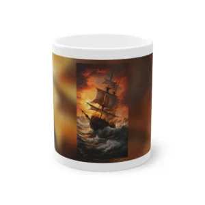 Sailing Ship at Sunset Mug