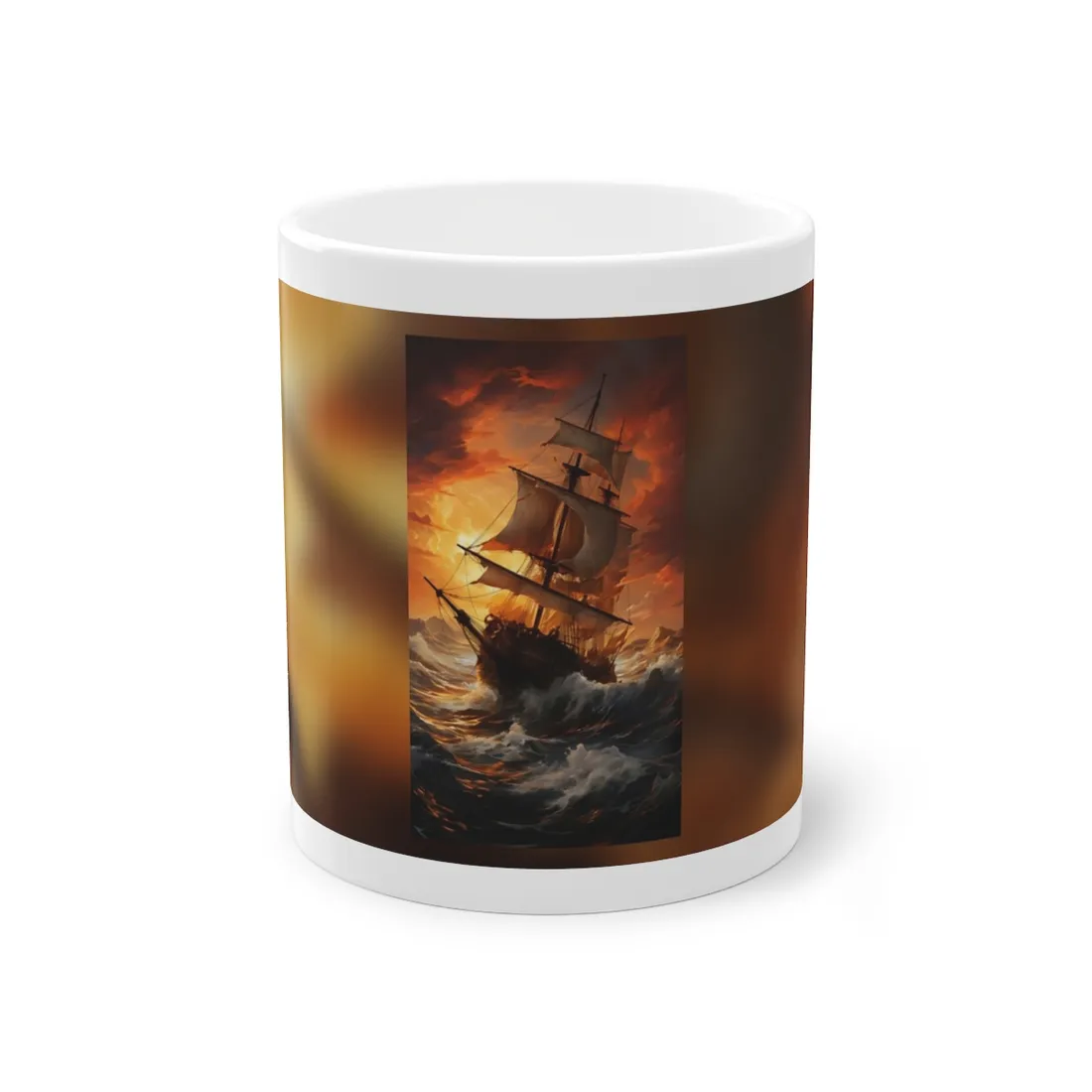 Breathtaking Ship in Realistic Oil Painting: Seafaring - Mug