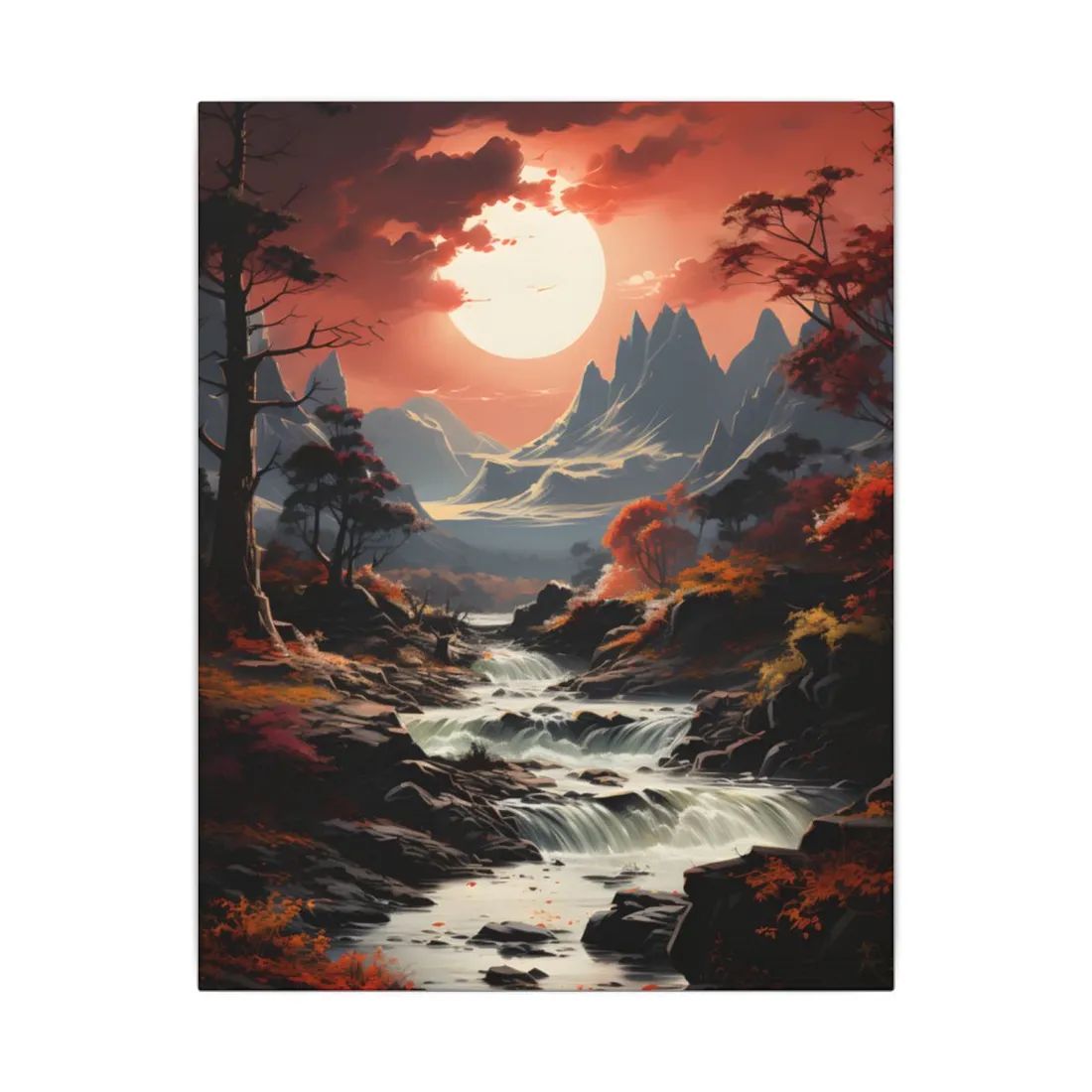 Breathtaking Waterfall Oil Painting: A Realistic - Canvas