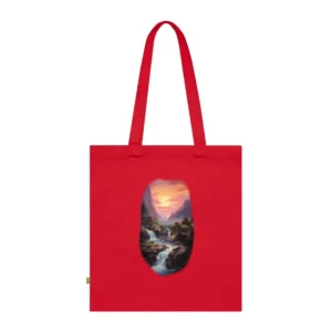 Waterfall Valley at Sunset Tote Bag