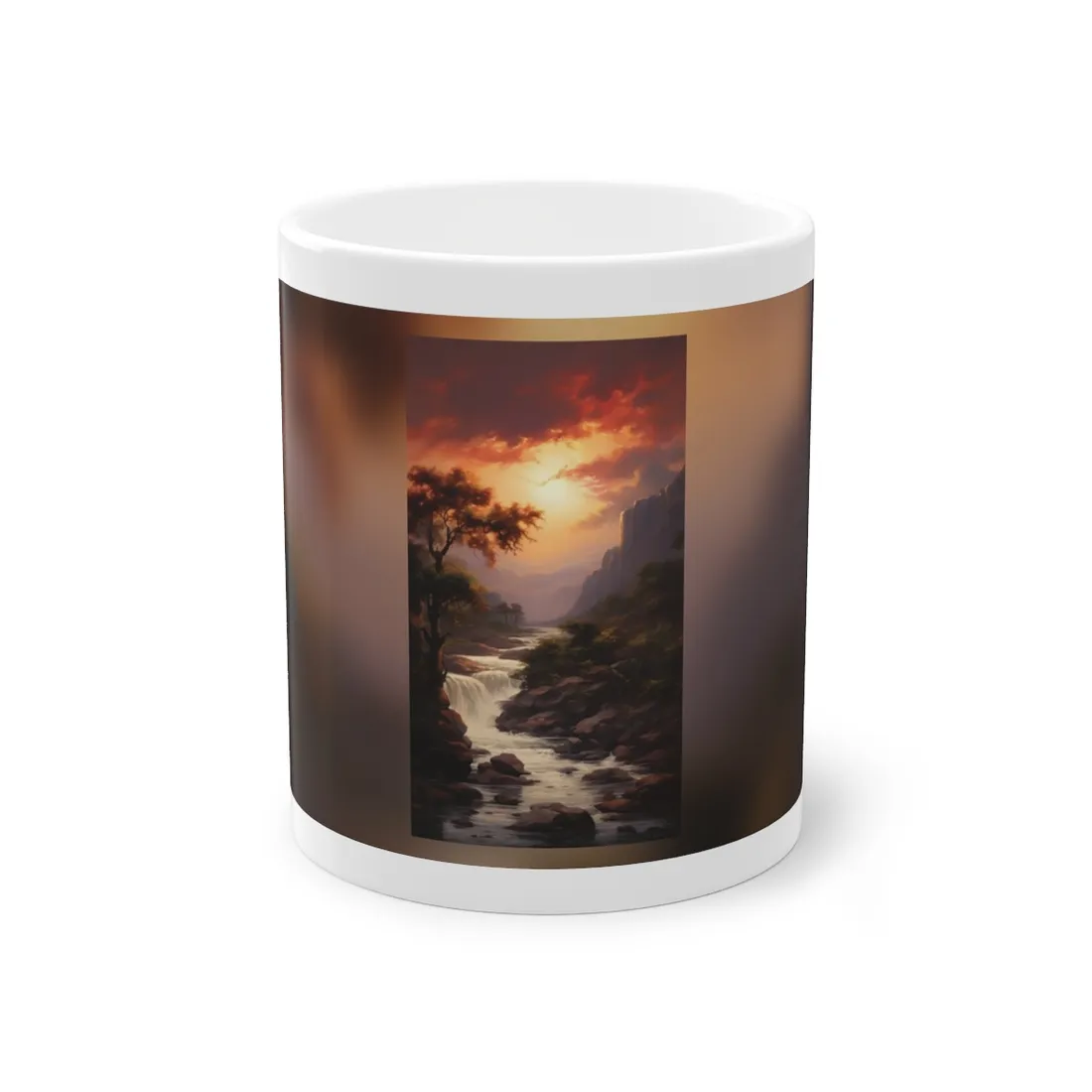 Breathtaking Waterfall Oil Painting: Meticulous - Mug