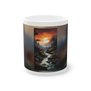 Sunset Mountain Stream Mug