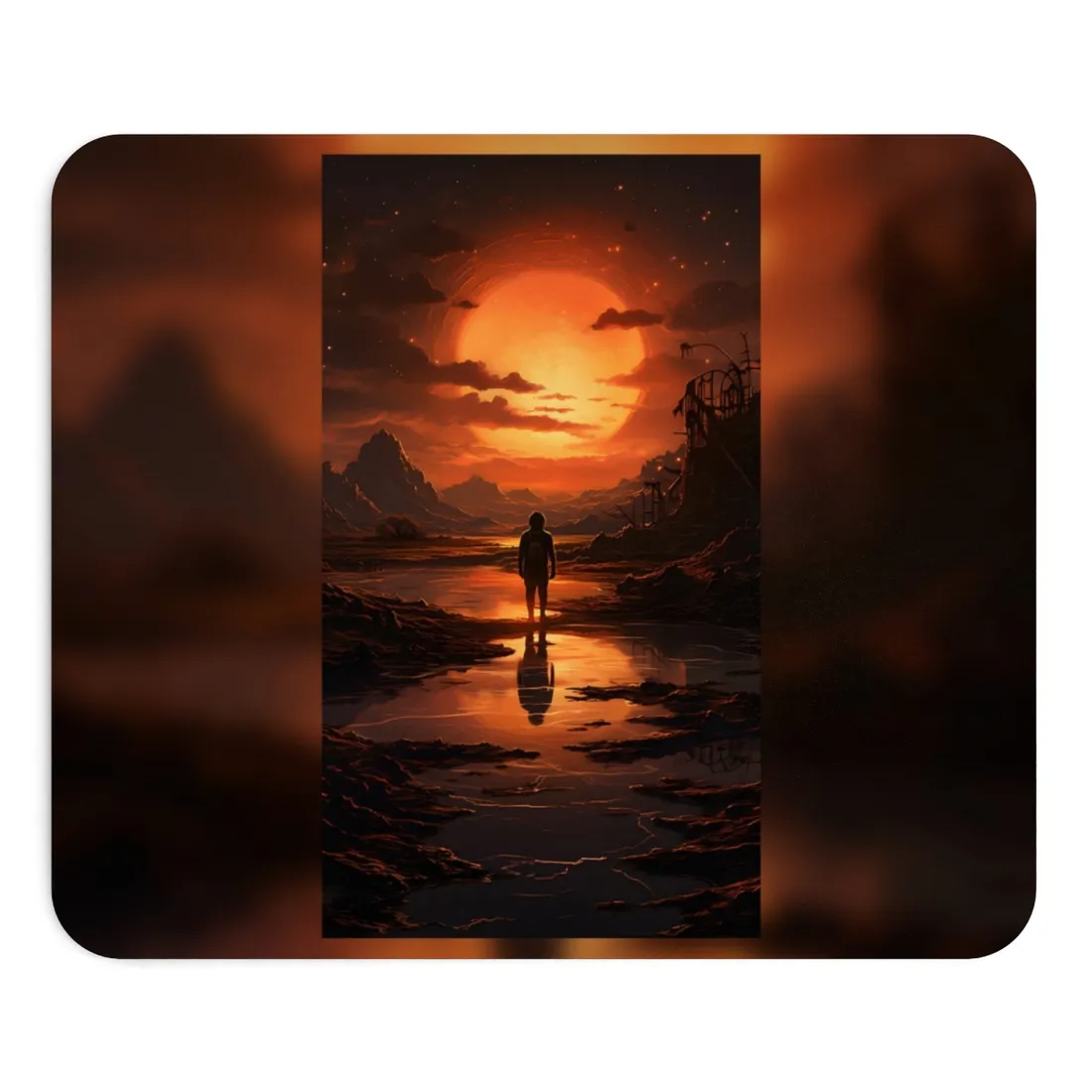 Bright Indoor Light: Paper-Like Artwork in Focus - Mouse Pad