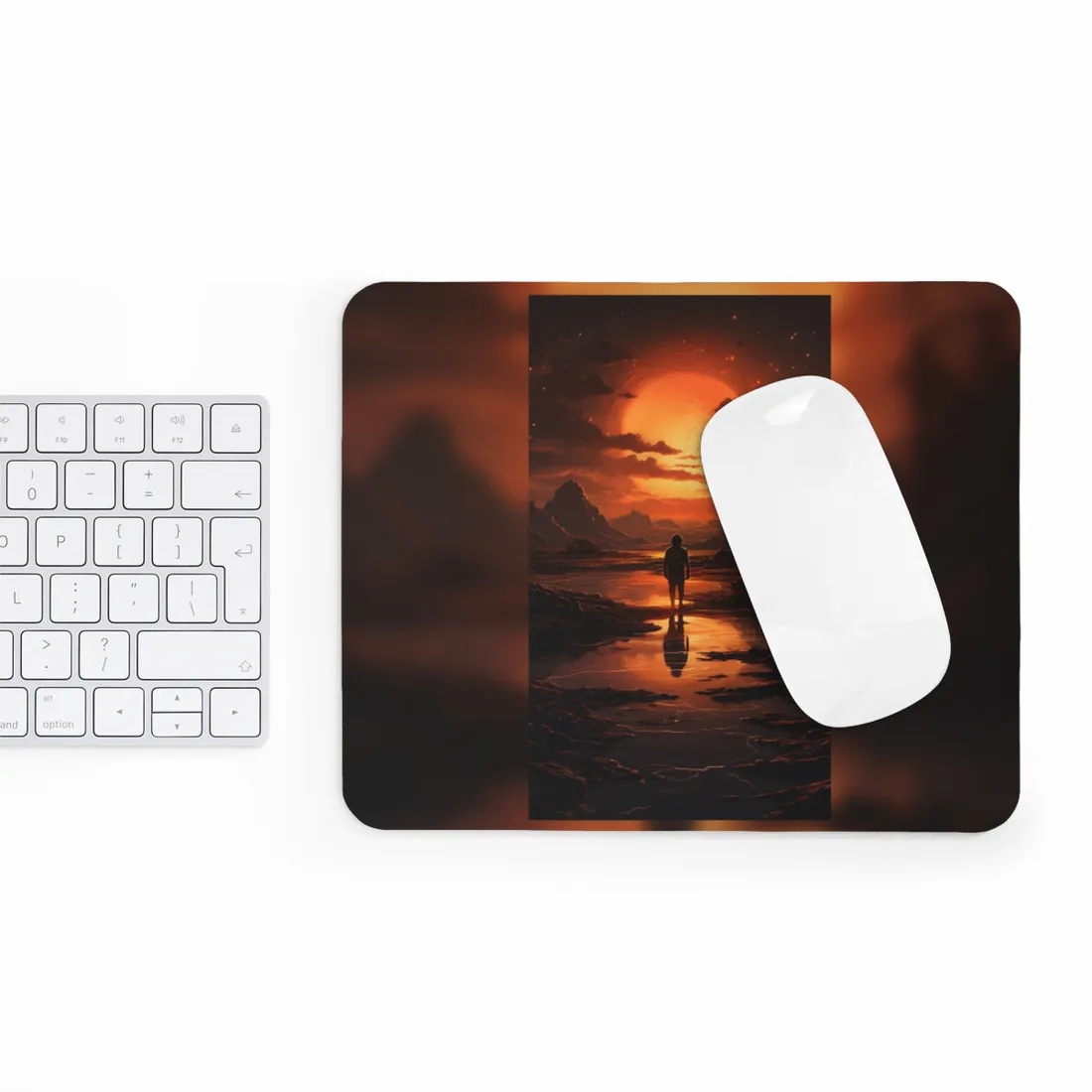 Bright Indoor Light: Paper-Like Artwork in Focus - Mouse Pad