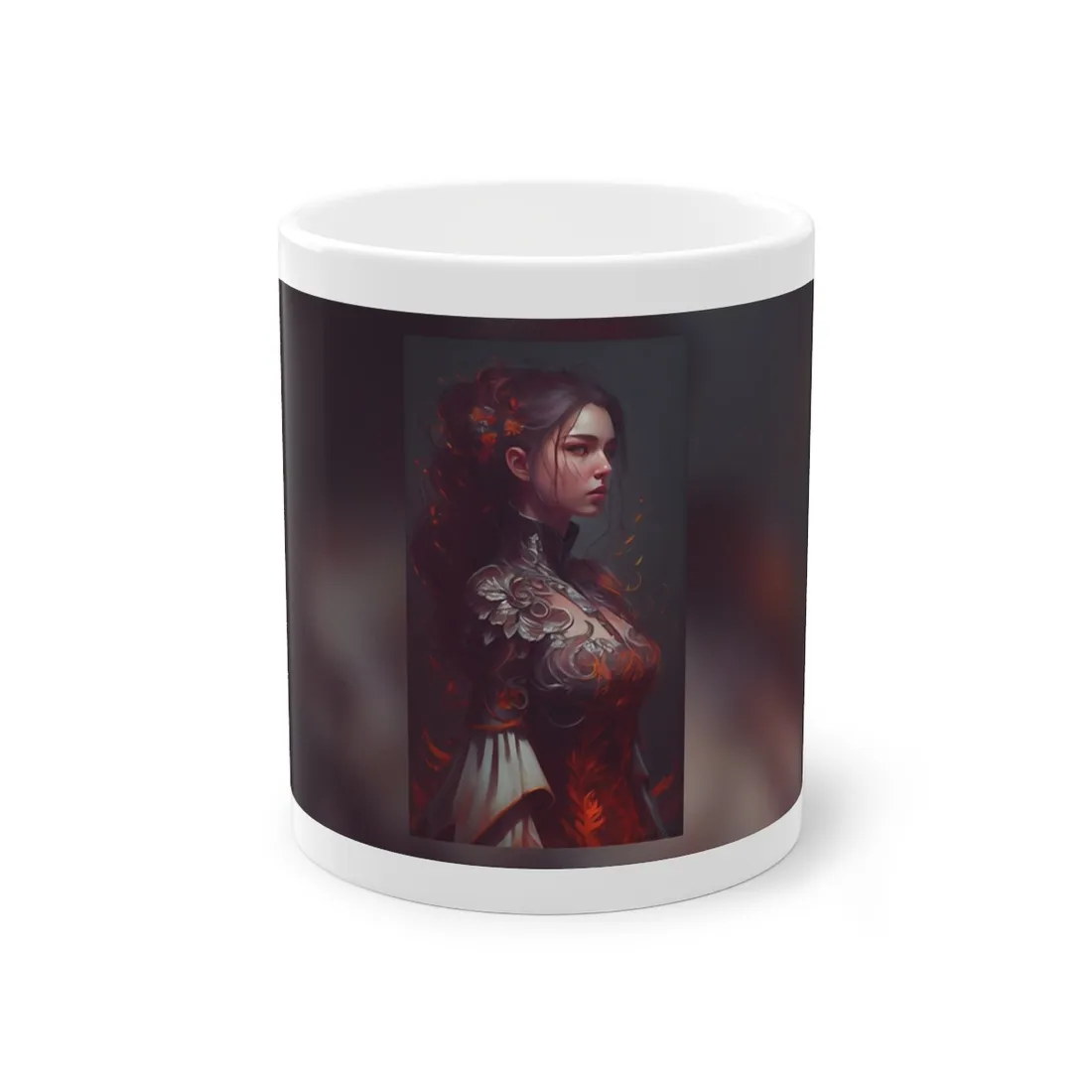 Brown Hair Beauty: Neutral Female Portrait - Mug