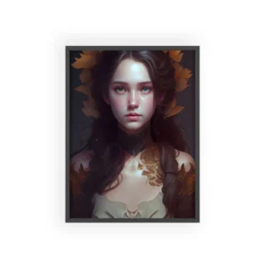Autumn Leaf Portrait Framed Poster
