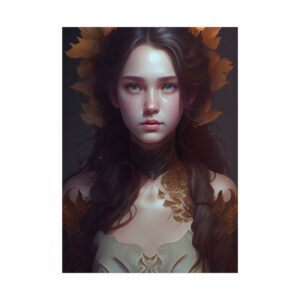 Autumn Leaf Portrait Poster
