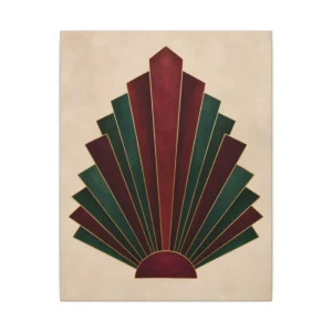 Art Deco Fan Pattern Canvas Print