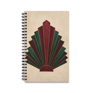 Art Deco Fan Pattern Spiral Notebook