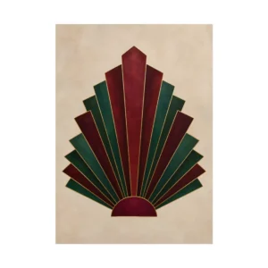 Art Deco Fan Pattern Poster
