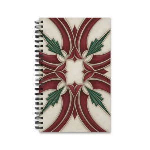 Symmetrical Art Deco Pattern Spiral Notebook
