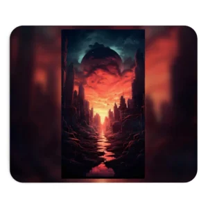 Futuristic City at Dusk Mouse Pad