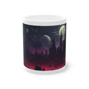 Dark City Skyline at Night Mug