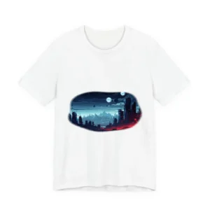 Futuristic City Skyline at Night T-Shirt