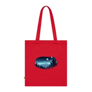 Futuristic City Skyline at Night Tote Bag