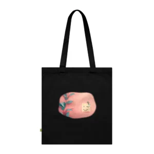 Smiley Sticky Note with Eucalyptus Tote Bag