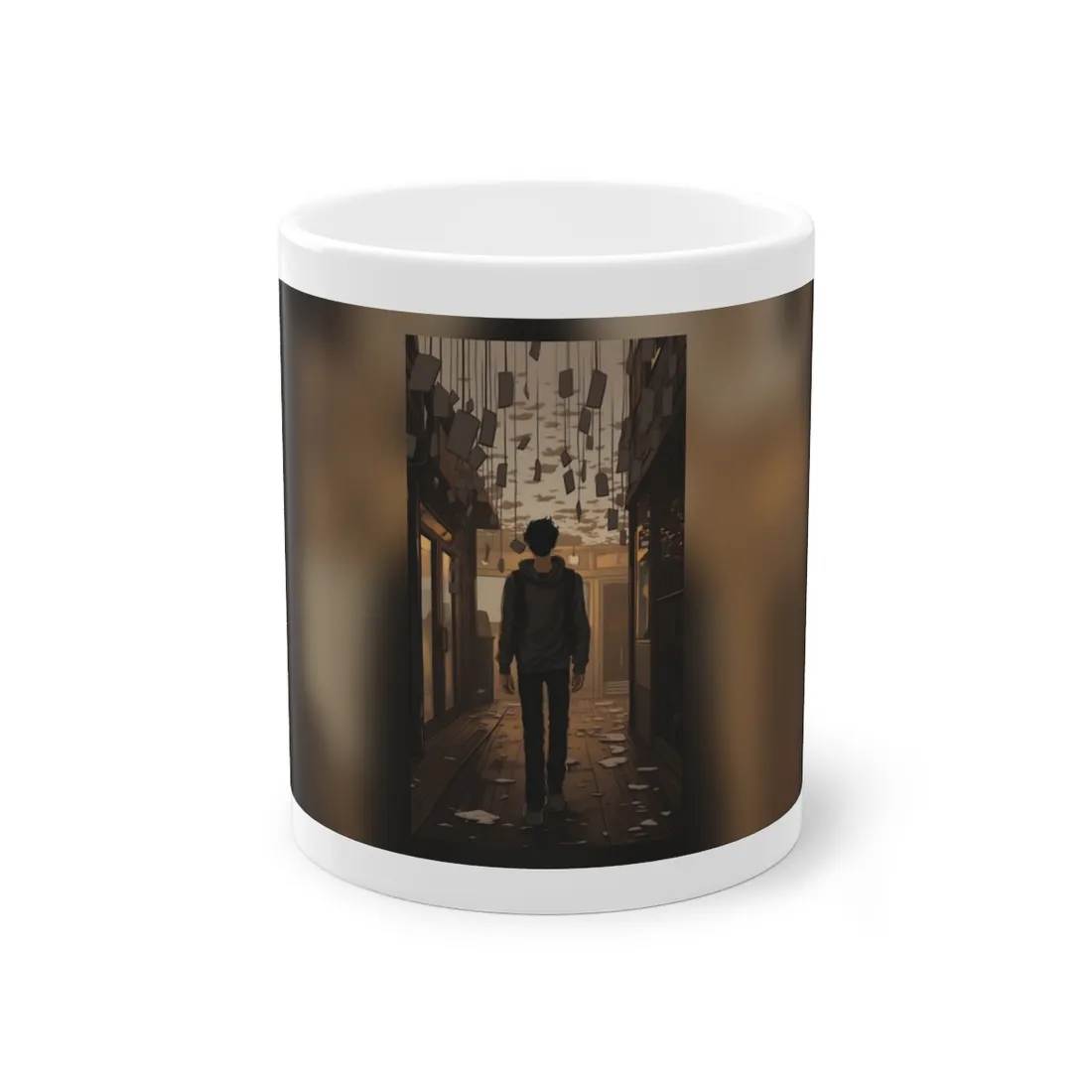 Candid Moment: A Person's Story in an Indoor Setting - Mug