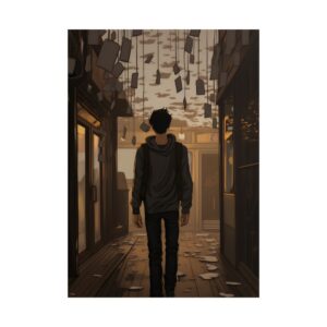 Lone Walker Down Alley Poster